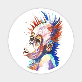 Cute Rainbow Orangutan Monkey painting Magnet